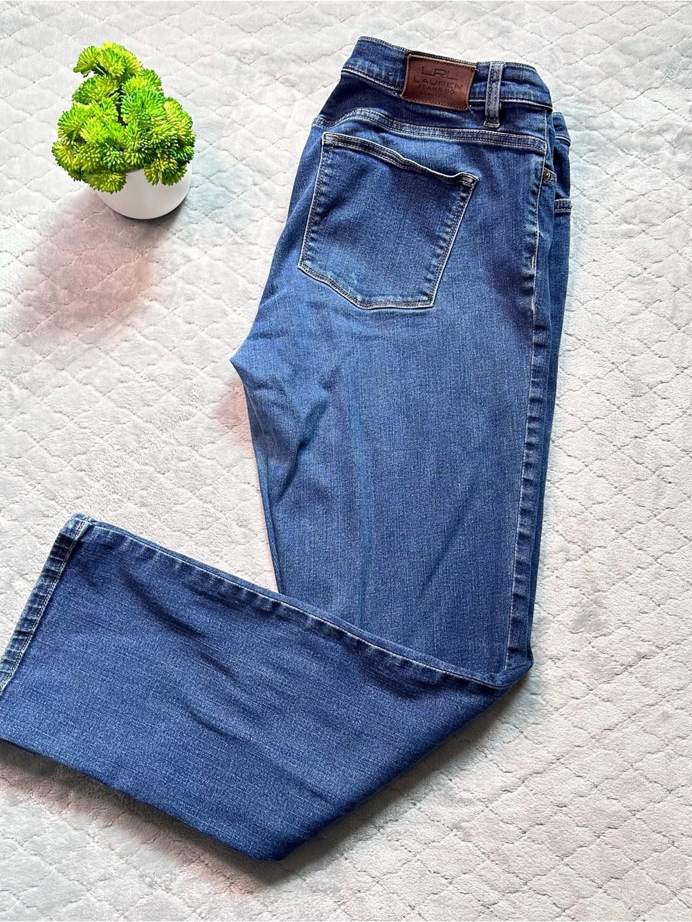👖 Lauren Ralph Lauren Petite Modern Straight Jeans 14P